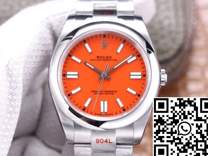 41MM Rolex Coral Dial Oyster Red Perpetual Factory M124300-0007 EW 0212